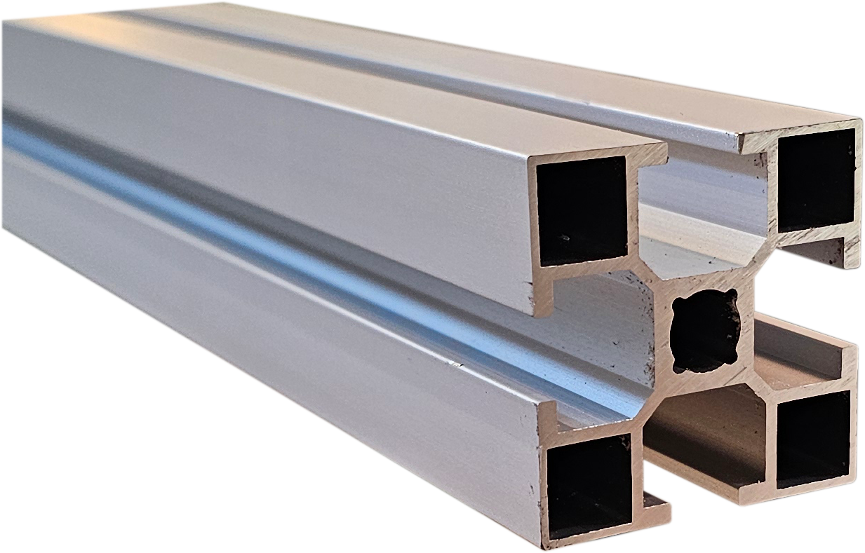 P-40X40 4 Ways Exhibition Aluminium Profile, Modular Octanorm-Compatible Display Frame, Anodized Silver 3M Length, Lightweight Structural System for Booth Construction & Trade Show Frameworks